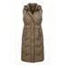 Brown Cotton Coat Vest Coat